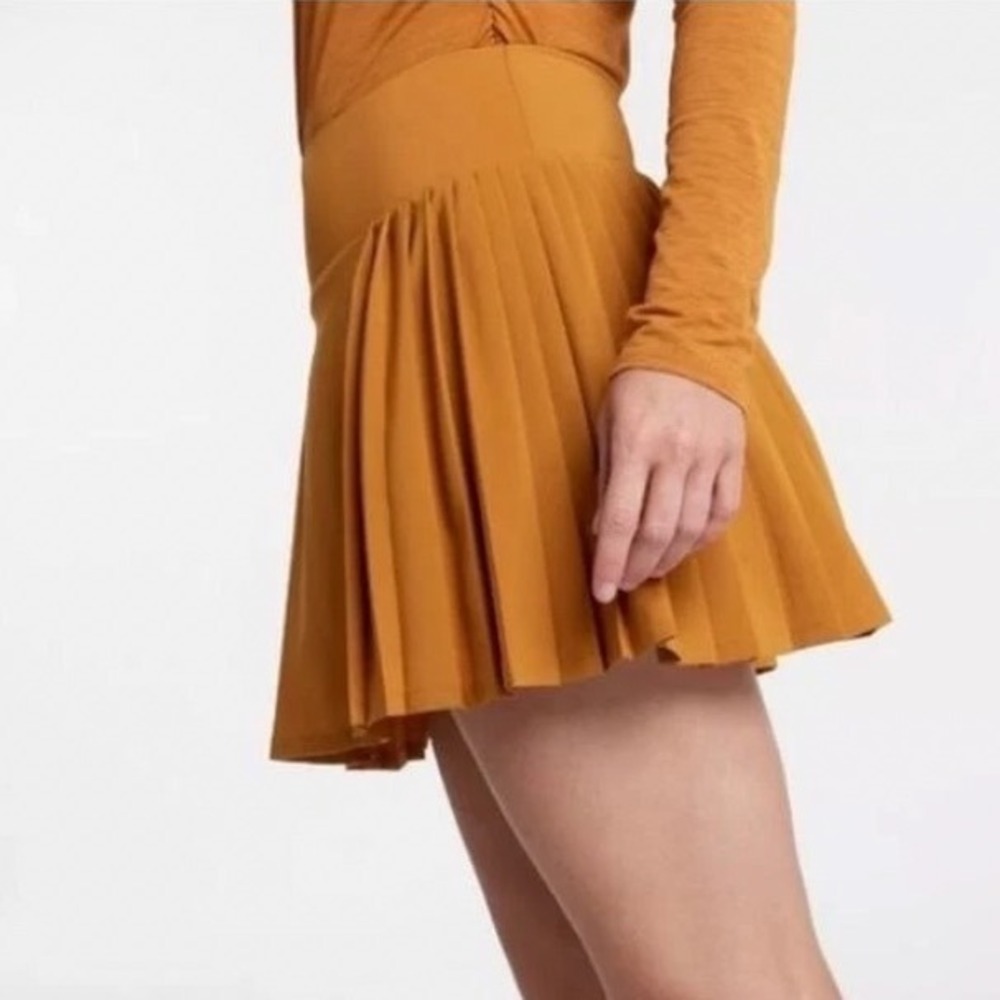Calia Golf Side Pleat Court Skort 14" Golden Warmth Yellow NWT XL